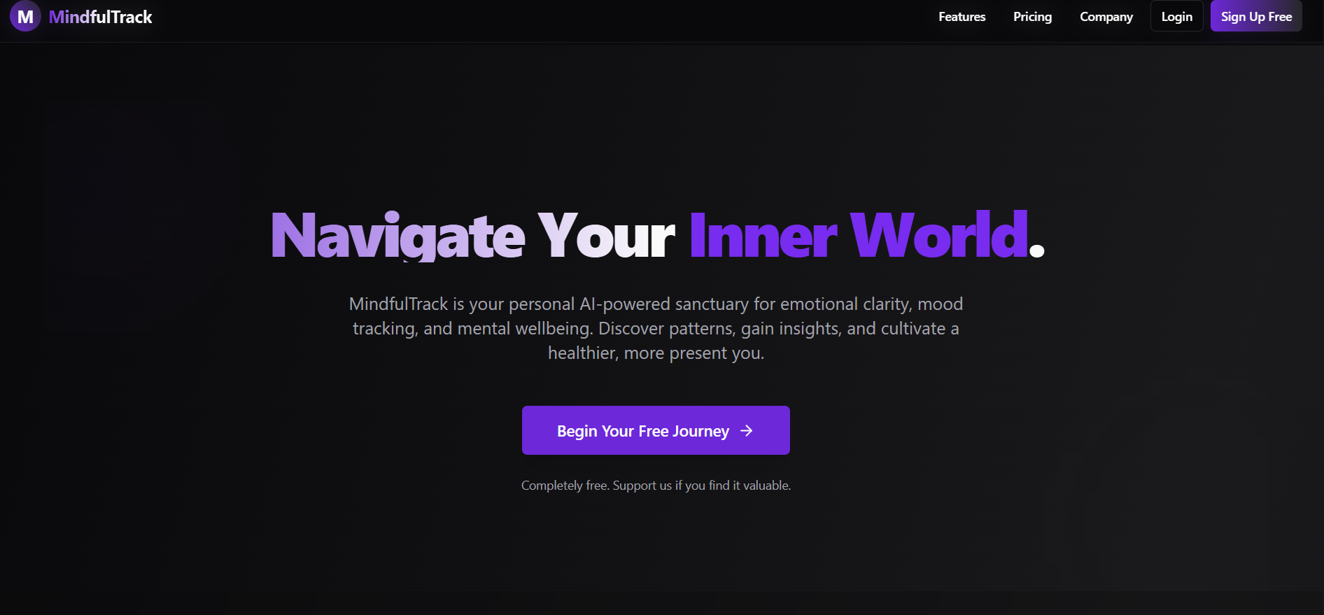 MindFullness App - Dashboard